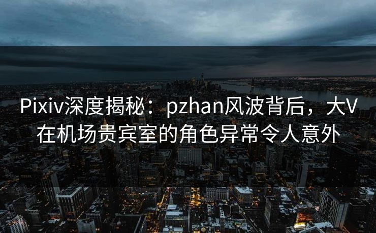 Pixiv深度揭秘：pzhan风波背后，大V在机场贵宾室的角色异常令人意外